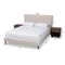 Baxton Studio Maren Beige Queen Size Platform Bed with Two Nightstands 157-9695 - alternate 7
